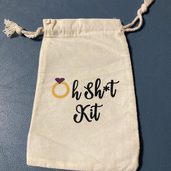 None Other - Cotton bags Oh Sh*t Kit Wedding Bachelorette Party Hangover kit